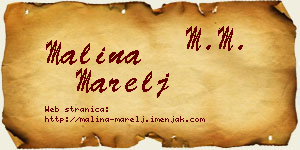 Malina Marelj vizit kartica